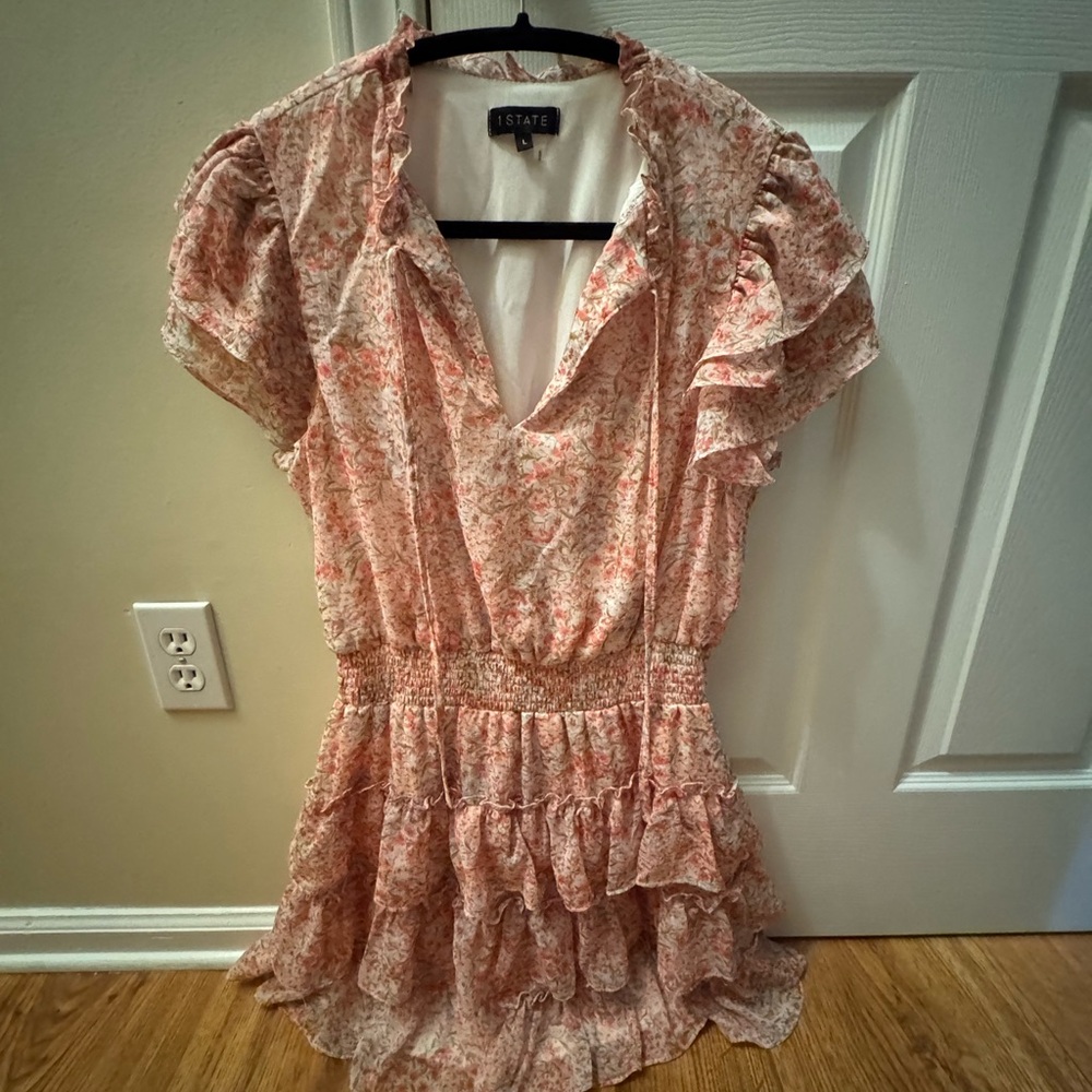 1. State Pink Floral Mini Dress